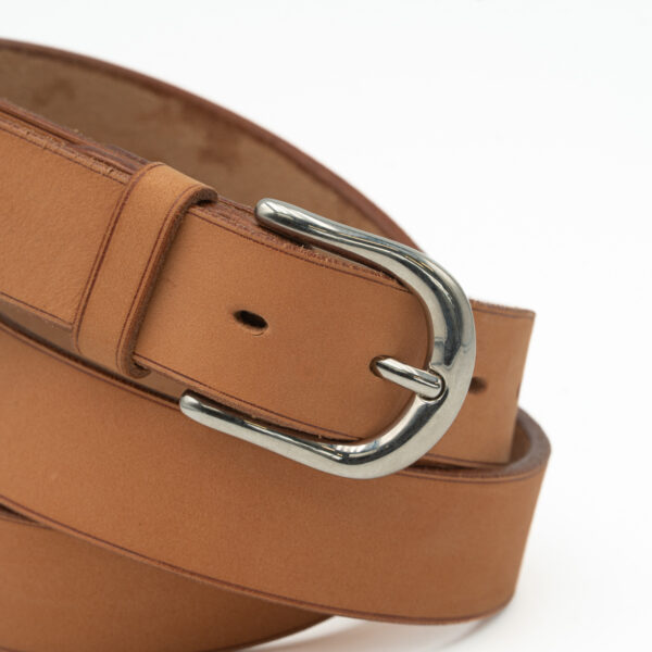 Ceinture artisanale en cuir 30 mm, boucle laiton nickelé-Vallée-Sellier