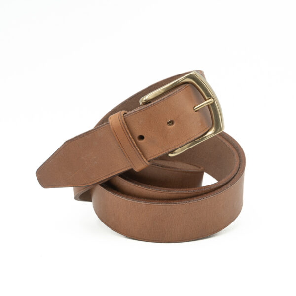 Ceinture en cuir artisanale, boucle laiton 40mm, Vallée-Sellier