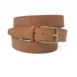 Ceinture artisanale, boucle laiton, 35 mm, cousu main, sur mesure-Vallée-Sellier