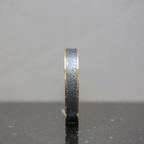 Bracelet Manchette 10 mm plaqué or 24 carats