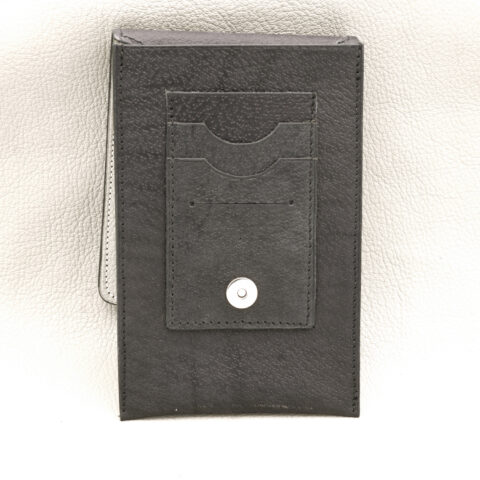 Etui de téléphone en cuir bicolore