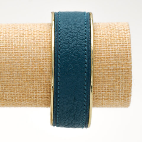 Bracelet Manchette 25 mm Laiton/Turquoise