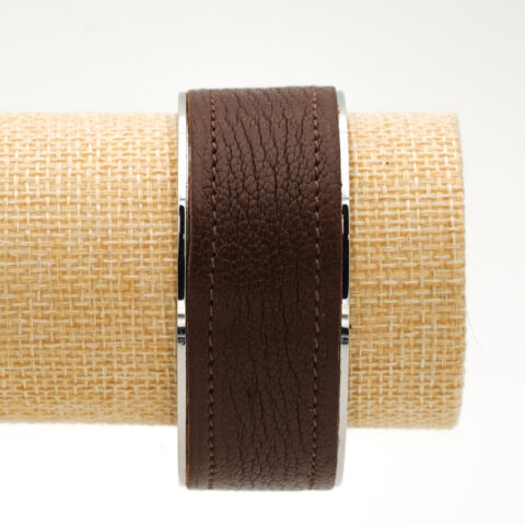 Bracelet Manchette 25 mm acier Inox Poli