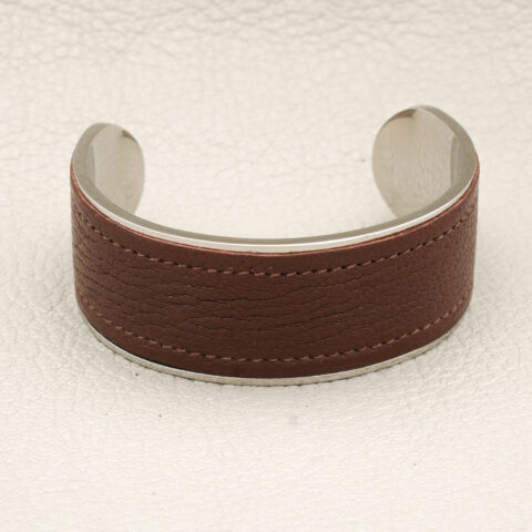 Bracelet Manchette 25 mm acier Inox Poli