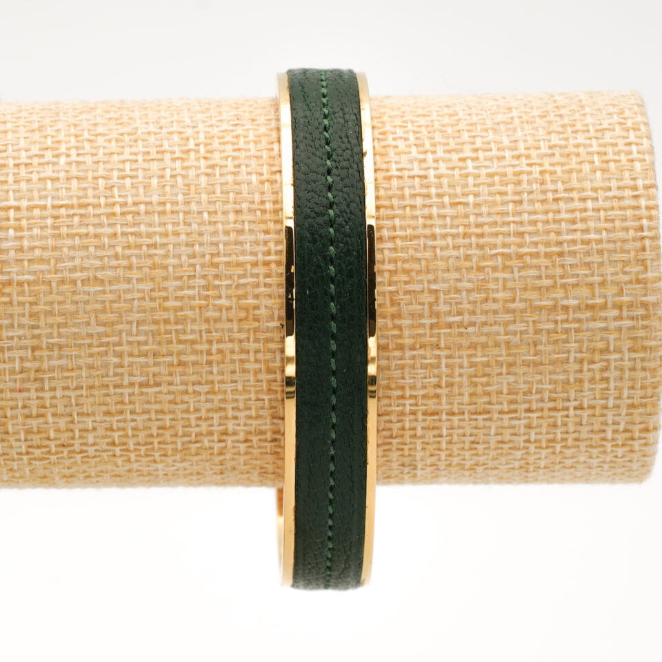 Bracelet Manchette 10 mm Plaqué Or 24 carats