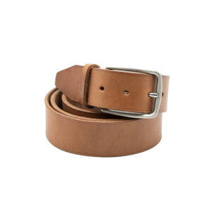 Ceinture artisanale en cuir à tannage végétal, boucle en acier inoxydable, 35 mm, cousue main-Vallée-Sellier