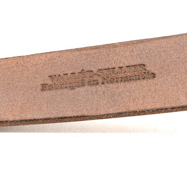 Ceinture artisanale en cuir à tannage végétal, sur mesure, 35 mm, cousue main-Vallée-Sellier