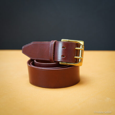 Ceinture sellier 40 mm, boucle No 14 laiton nickelé Opaque.